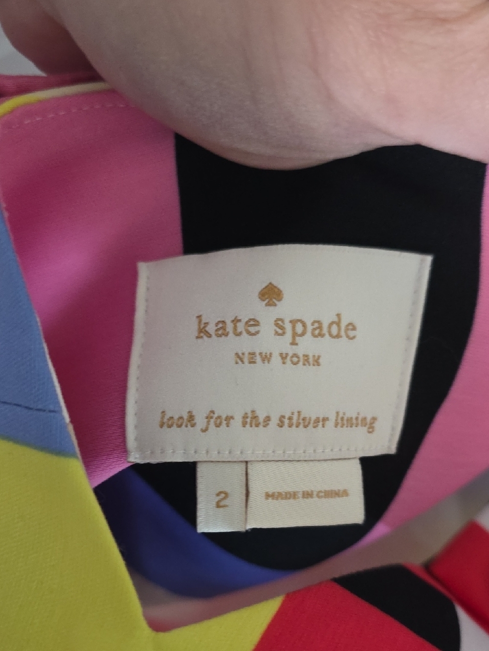 Kate Spade Multi Color Bow Back Cap Sleeve Boat Neck Dress Size 2 - Picture 7 of 10